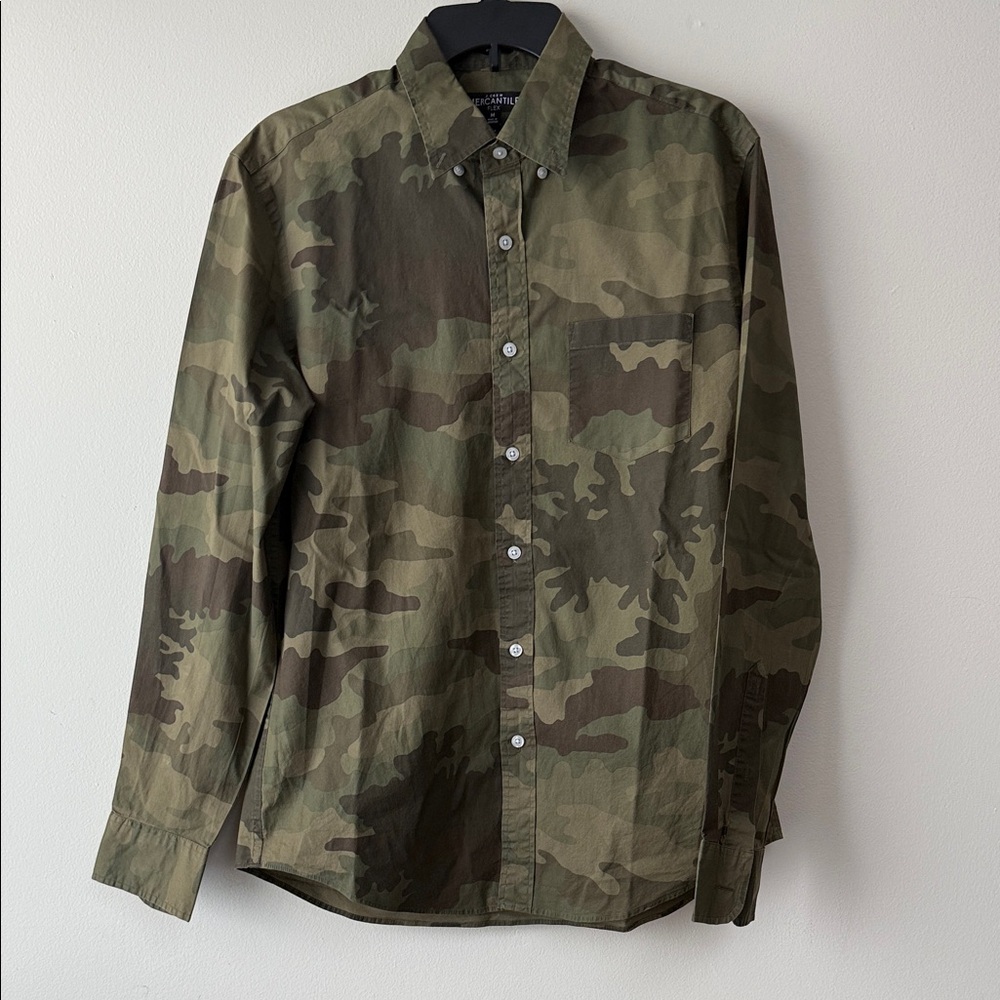 J. Crew Men's Camouflage Button-Down Shirt